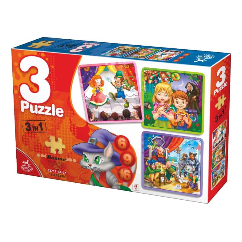 3 Puzzle - Basme - Cutie Mare - 2-0