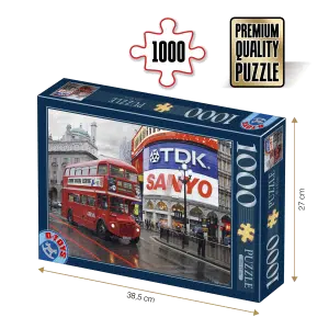 Puzzle adulți 1000 piese Peisaje de Noapte - Piccadilly Circus London-0