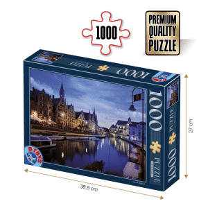 Puzzle adulți 1000 piese Peisaje de Noapte - Gent, Belgia -0