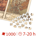 Puzzle adulți Alphonse Mucha - The Precious Stones/Pietre prețioase - 1000 Piese-34139