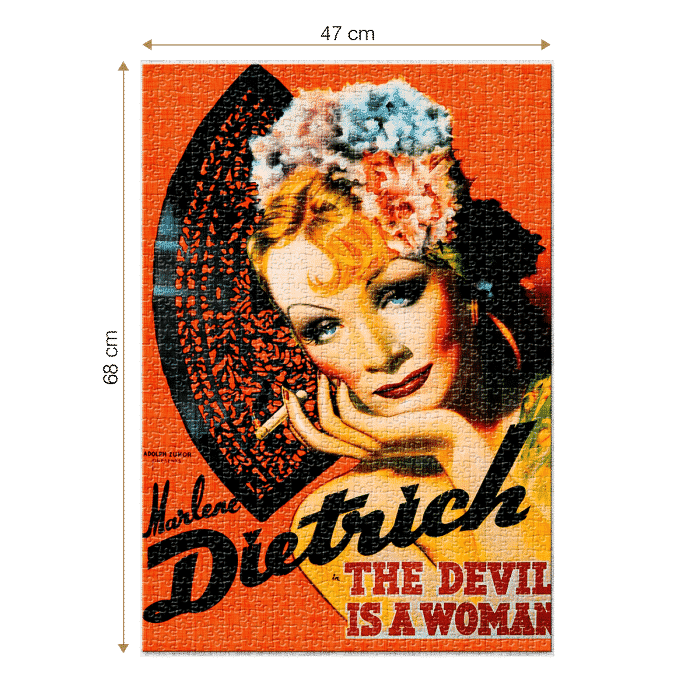 Puzzle adulți 1000 piese Vintage Posters - Marlene Dietrich, The Devil is a Woman -34958