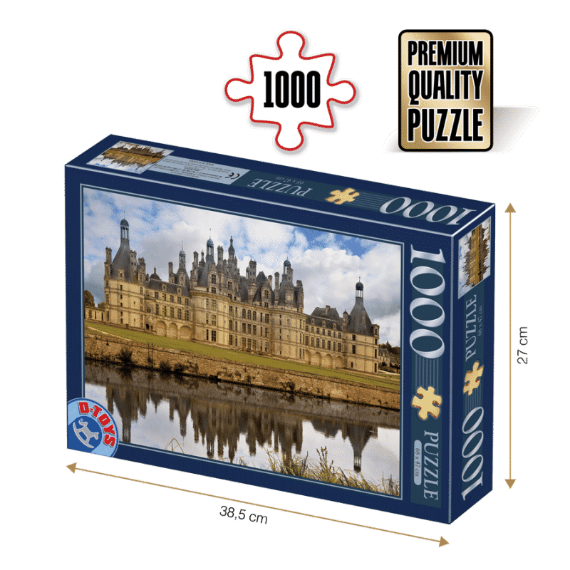 Puzzle adulți 1000 piese Castele Franceze - Castel Chambord-0