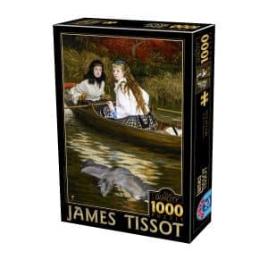 Puzzle adulți 1000 piese James Tissot - On the Thames, a Heron / Pe Tamisa, un stârc-0