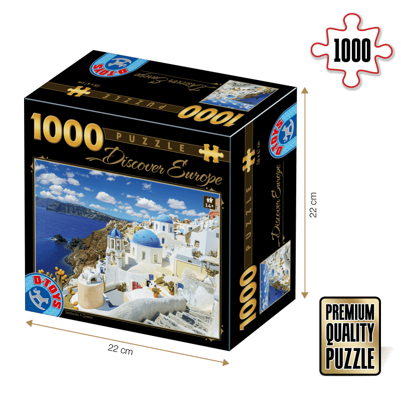 Puzzle adulți 1000 piese Discover Europe - Santorini-0