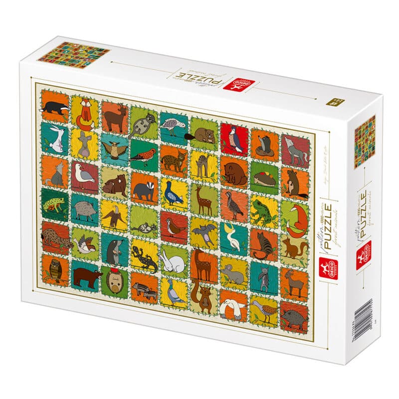 Puzzle 1000 Deico Games Pattern Forrest Animals-0